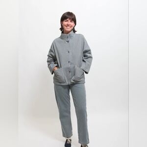 Gravel And Gold Sz 4 Marram Jacket Conductor Stripe